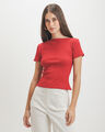Playera Azul Rayas,ROJO