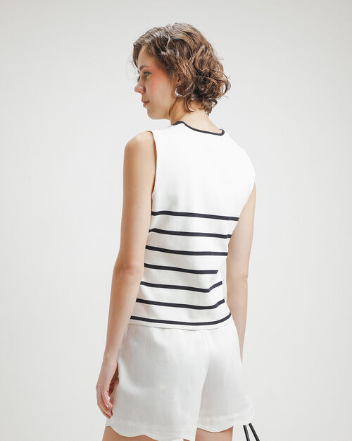 Chaleco Blanco Tejido