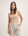Tank Top Blanco,CAFE CLARO
