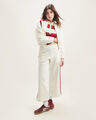 Pantalón Beige Rayas,CREMA