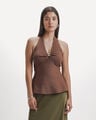 Top Halter Blanco,CAFE