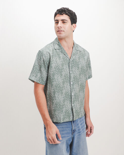 Camisa Verde Estampada