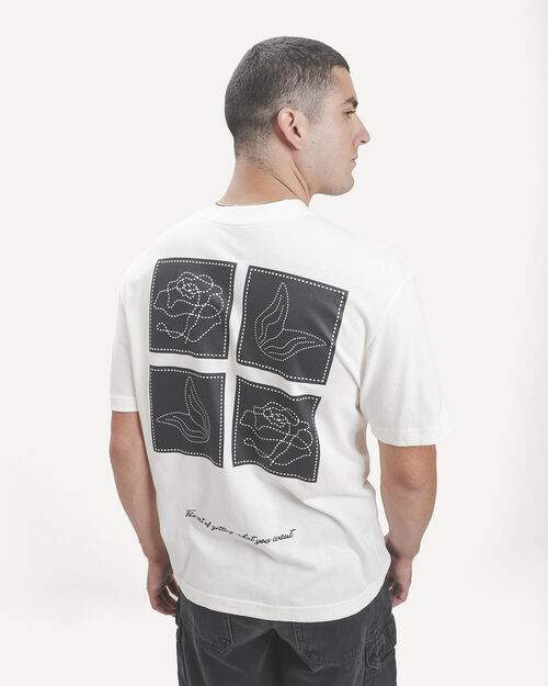 Playera Beige Estampado