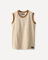 Playera Azul Con Rayas,CAFE