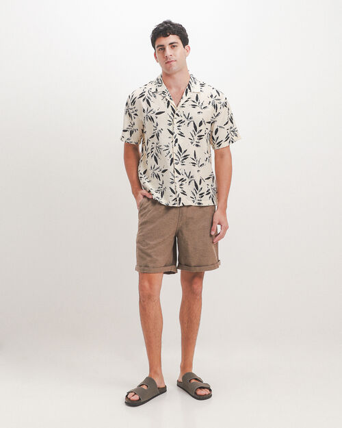 Camisa Beige Estampada