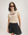 Playera Estampada Café,BEIGE