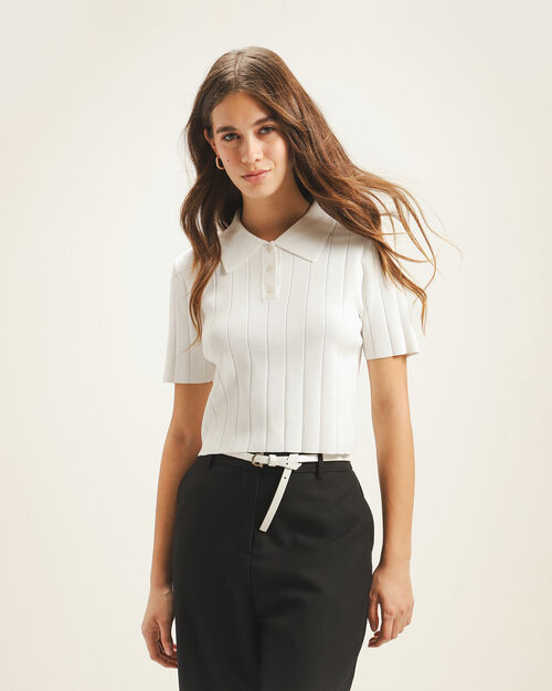 Polo Blanca Cropped