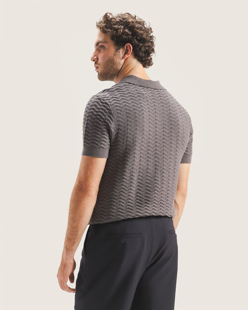 Polo Gris Manga Corta