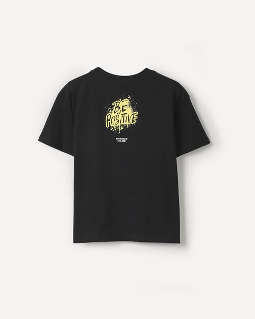 Playera Negra Relaxed
