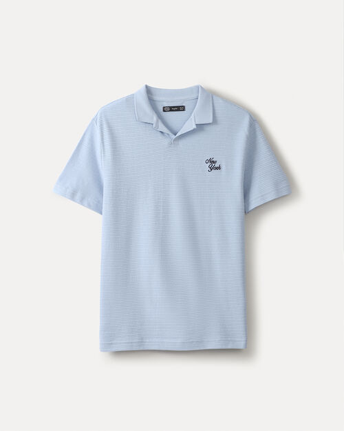 Polo Azul Bordado