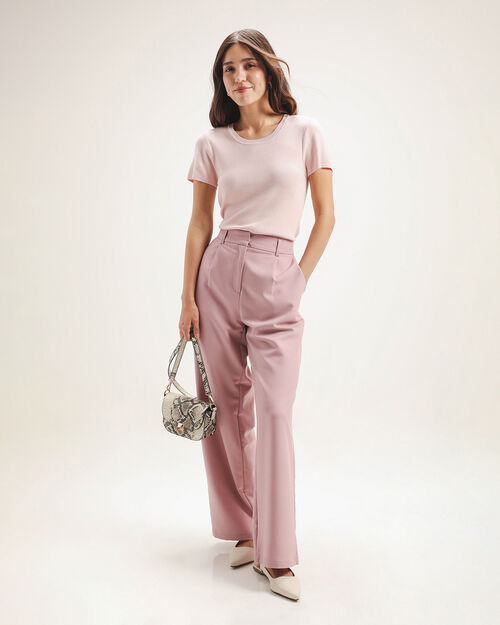 Pantalon Rosa Wide Leg