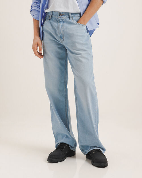 Jeans Fit Straight Azul