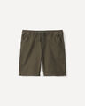 Short Negro Cintura El&aacute;stica,VERDE OBSCURO