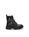 Botas Combat Hebillas,NEGRO