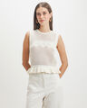 Top Beige Tejido,CRUDO