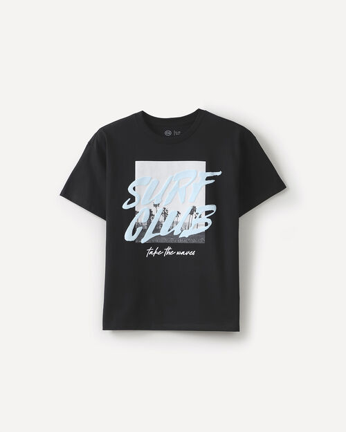 Playera Negra Con Dise&ntilde;o