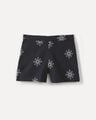 Short Estampado Flores,NEGRO