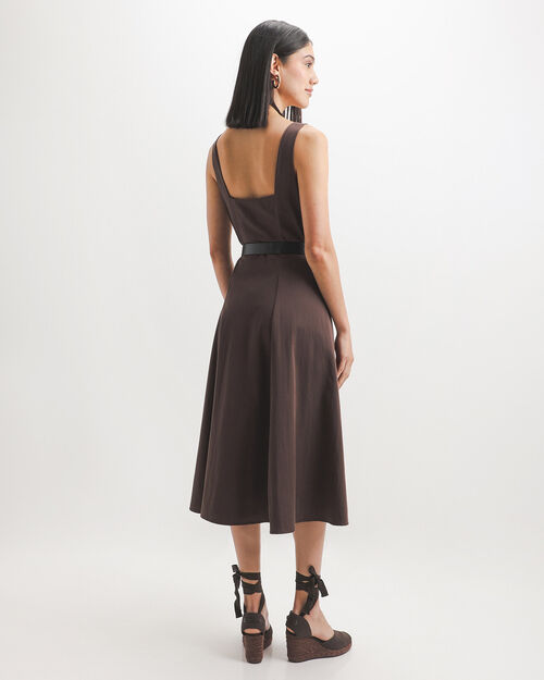 Vestido Midi Cintur&oacute;n