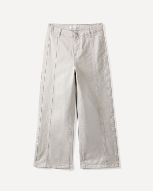 Pantal&oacute;n Beige Wide Leg