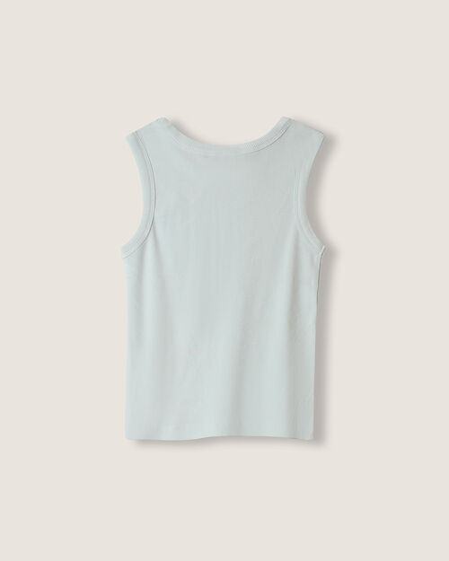 Tank Top De Rib Azul