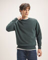 Sudadera Fit Relajado Negra,VERDE PINO