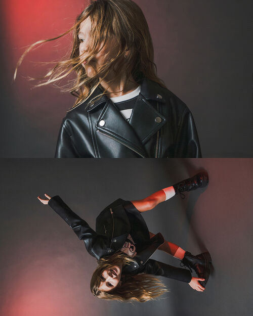Chamarra Biker Efecto Piel