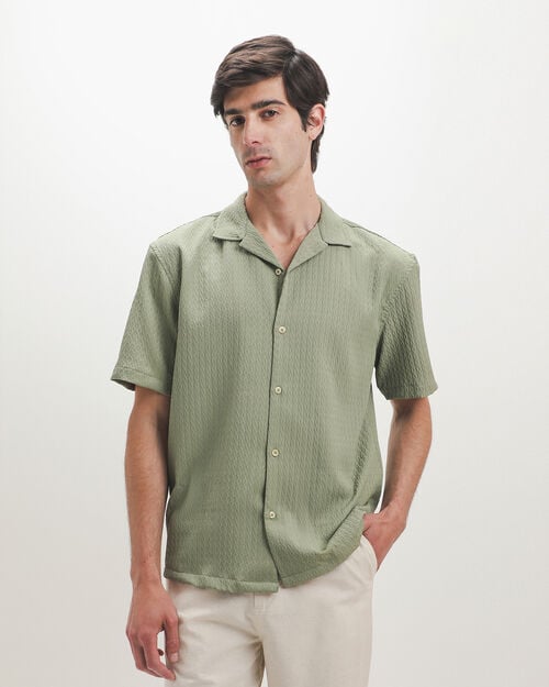 Camisa Verde Manga Corta