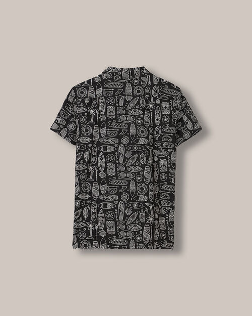 Camisa Estampada Manga Corta