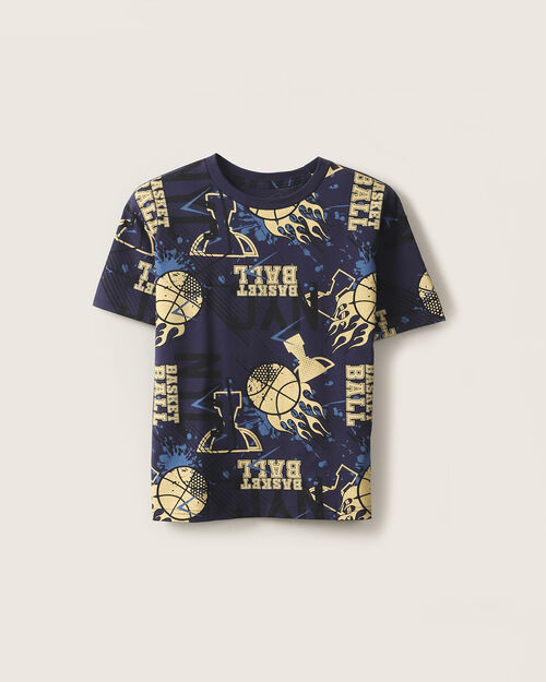 Playera Azul Con Dise&ntilde;o