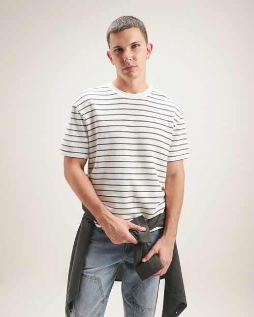 Playera Fit Relaxed  Rayas