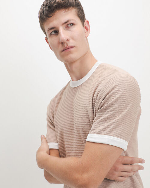 Playera Beige Contraste