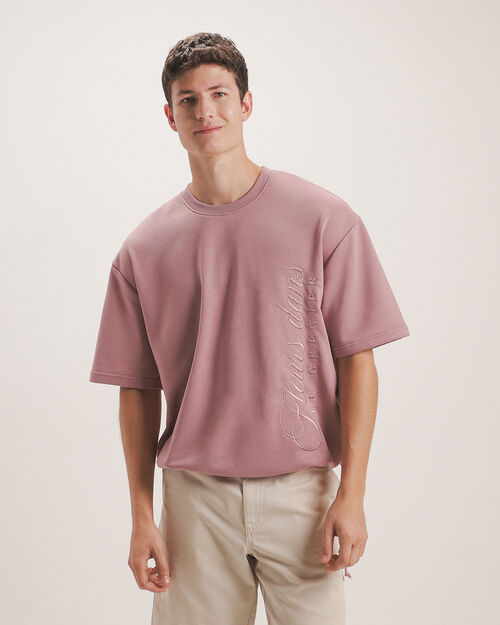 Playera Rosa Estampada