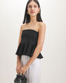 Blusa Peplum Negro,NEGRO