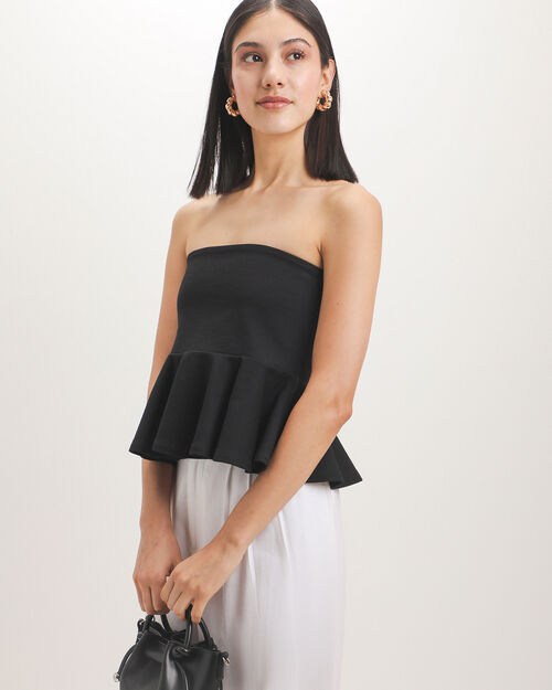 Blusa Peplum Negro