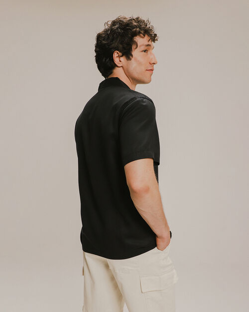 Camisa Fit Relajado Negra