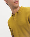 Polo Caf&eacute; Textura,AMARILLO