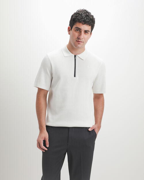 Polo Tejida Blanca