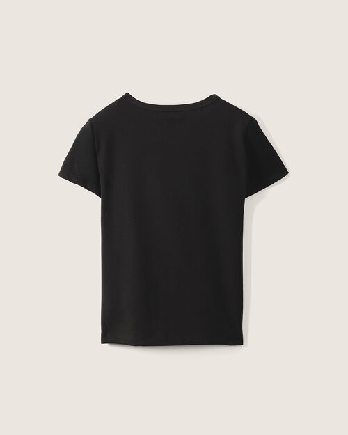 Playera Negra Efecto Lavado