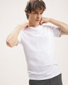 Playera Cuello V Beige,BLANCO