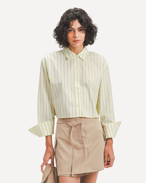 Camisa Cropped Rayas