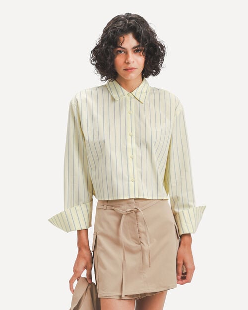 Camisa Cropped Rayas