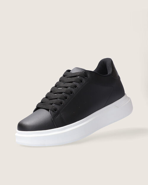 Tenis Negro Con Plataforma