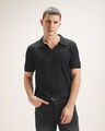 Playera Negra Polo,NEGRO