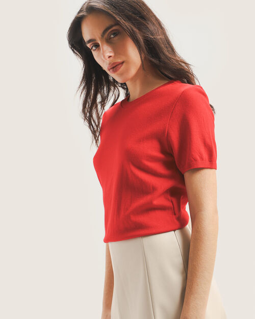 Top Rojo Tejido
