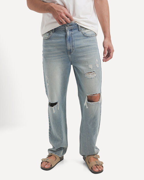 Wide Leg Jeans Destrucciones