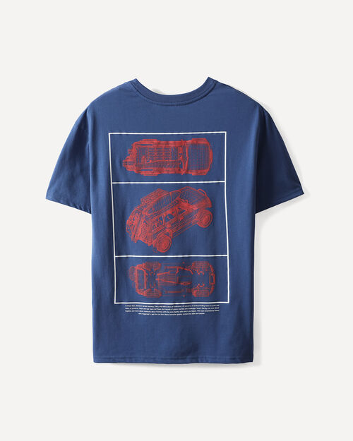 Playera Azul Relaxed