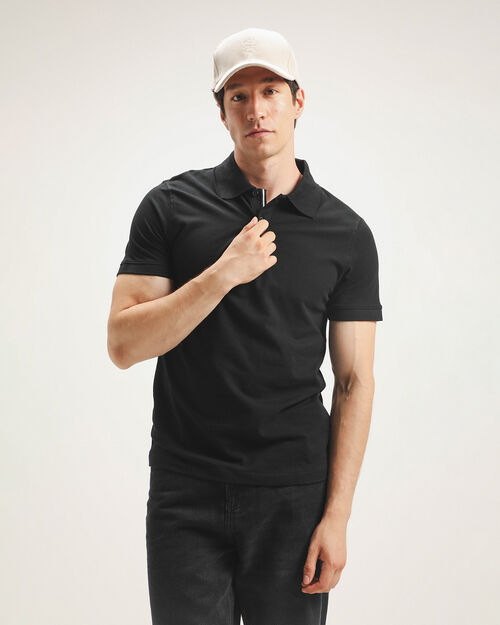 Polo Manga Corta Negra