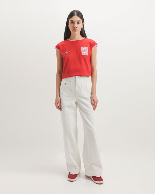 Jeans Beige Fit Wide Leg