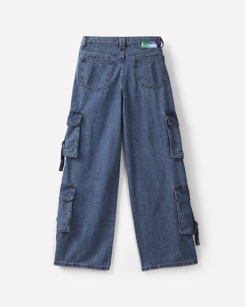 Jeans Fit Wide Leg Cargo