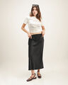 Falda Midi Negra,NEGRO